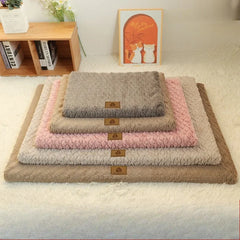 Winter Warm Dog Bed Mat Short Plush Soft Pet Sleeping Pad for Small Medium Dogs Cats Removable Dog Sleep Cushion Pet Supplies