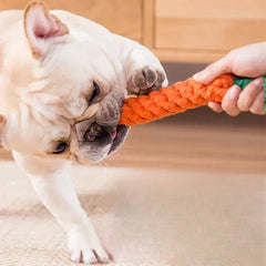 Pet Knot Toys For Dogs And Cats Carrot Shape Cotton Rope Pet Toy Dog Puppy Kitten Chew Toy Interactive Dog Toys