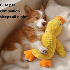 Dog Toy Plush Companion Bite Resistant Teeth Grinding Sound Relief Duck Sound Toy Interactive Pet Toys GWJ15