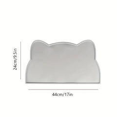 Pet Feeding Mat For Dogs & Cats, Thin Silicone Waterproof Cat Food Mat Cat Bowl Mat With Raised Edge, Cat Placemat