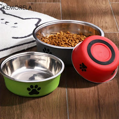 KEMORELA Non-Slip Stainless Steel Pet Bowl for Large Medium Small Dogs And Cats - Water And Food Feeder Dish