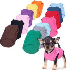Pure Cotton Dog Shirts Puppy Blank Clothes for Small Medium and Large Dogs Soft Thin T-Shirt Doggy Vest Cat Bottoming T Shirts