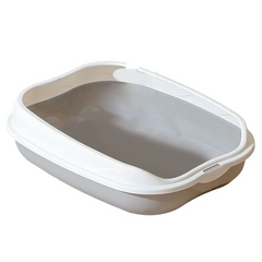 ABUL-Semi-Enclosed Litter Box Large Cat Poop Bowl Cleaning Supplies Spatter-Proof For Kitten Cat Toilets Pet Bupplies