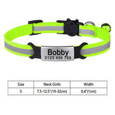 Personalized Customize Cat Collar Name Fast Breakaway Nylon Id Bell Pet Products Small Adjustable Unisex Kitten Supplies
