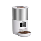 ROJECO 4.5L Stainless Steel Automatic Cat Feeder WiFi App Remote Control Voice Recording Smart Dog Food Dispenser Pet Supplies