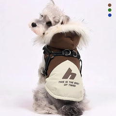 New Pet Dog Winter Warm Coat Fleece Hooded Puppy Jacket Plush Warm Cotton Vest Autumn Winter Clothing For Dogs Cats Clothes