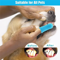 Dog Super Soft Pet Finger Toothbrush Teeth Cleaning Bad Breath Care Nontoxic Silicone Tooth Brush Tool Dog Cat Cleaning Supplies