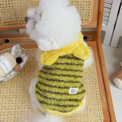Winter Autumn Striped Pet Clothes Warm Outfits For Small Dogs Teddy Pomeranian Bichon Cats Puppies Kittens Spring Winter Suitabl