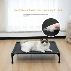 Pet Dog Cat Camping Bed Elevated Bed for Dogs Folding Puppy Camping Bed Cat House Portable Removable Washable Dog Hammock