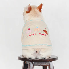 Autumn and winter pet clothes, dog and cat beige thermal clothing
