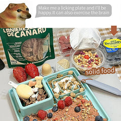 Dog Cat Tableware Anti-choking Bowl Food Grade Organosilicon Multifunctional Slow Mat Licking Mat ith Suction Cup Pets Supplies