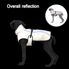 Reflective Pet Dog Outdoor Jacket Pet Coat Vest Winter Warm Reflective Cotton Dogs Clothing for Large Middle Dogs Labrador