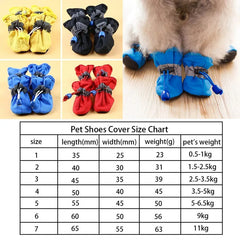 4PCS Small Dog Shoes Hiking Boots Waterproof Dog Shoes Medium Slippers for Puppy Boots Shoes for Small Dogs XGX01