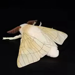 25cm Cute Silk Moth Fidelity Silkworm Plushie Fly Plush Toys Insect Lovers Decoration Soft Throw Pillows Children Halloween Gift