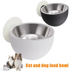 1 Pcs Magnetic Wall Mount Stainless Steel Dog Bowls Anti Spill Pet Food Dishes Elevated Cat Bowl Dishwasher Safe Rustproof