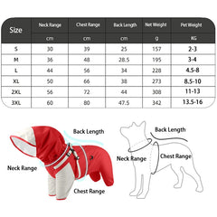 Dog Four Leg Protection Raincoat Stormtrooper Waterproof Quick Drying Pet Hooded Windproof Outdoor Raincoat Pet Dog Coat