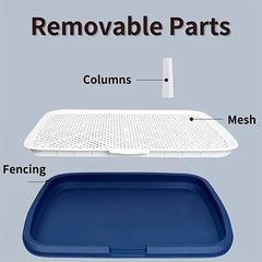 Dog Potty Training Toilet, Plastic Dog Pee Pad Holder With Removable Net, Reusable Dog Potty Trainer Dog Toilet Tray For Pets Up