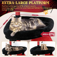 Extra Large 83 Blood-Goth Cat Tree for XXL Adult Cats, 9 Scratching Posts, Heavy Duty for 20+ lbs Cats