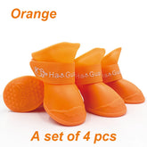 4pcs/Set Small Pet Dog Rain Shoes Anti Slip Waterproof Puppy Cat Shoe Rubber Boots for Outdoor Footwear Socks Pet Accessories