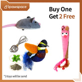 Electric Interactive Mouse Cat Toys Funny Plush Toy Smart Pet Interactive Movement Toys Fast Moving Pet Cat Accessories