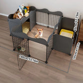 Dog Fence Small Size Dogs Home Indoor One Bedroom One Bathroom Pet Fence Kennel with Toilet Area Anti-Jailbreak Dog Cage