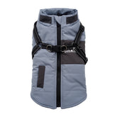 Dog Wind Breaker with Dual D Leash Vest Dog Jacket Warm Dog Hoodie Warm Pet Dog Clothes