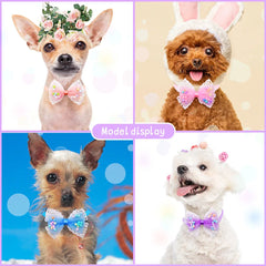 10PCS Cute Puppy Bowtie Pet Supplies Cat Dog Lace Bowties Pet Bow Tie Collar for Dogs Accessories for Small&medium Dog