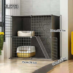Cat Cage Household Indoor Non-With Toilet Ragdoll Blue Cat Kitten Small Large Free Space Cat Empty Cage