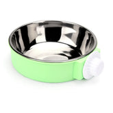 Pet Dog Cat Bowls Environmentally Friendly Harmless Sturdy Resistant Stainless Steel Anti Tip Hanging Fixed Bowls Pet Supplies