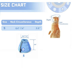 Soft EPE Foam Cat Cone Collar –Adjustable Anti-Licking Post-Surgery Recovery Collar, Lightweight for Kittens, Puppies&Small Dogs