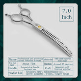 Refinement Curved Fish Bone Pet Grooming Thinning Scissors 7inch Curved Fish Bone Scissors Dog Trimming Shears Pet Styling Tools