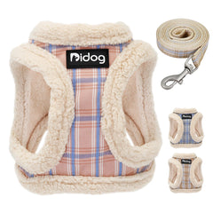 Winter Warm Dog Harness Vest Soft Padded Pet Chihuahua Puppy Harness Leash Set Adjustable For Small Medium Dogs French Bulldog
