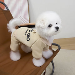Winter Sport Dog Hoodies 4 Legs Jumpsuit for Small Dogs and Cats Fashion Pet Cat Puppy Sweatshirt Doggy Onesie Warm Pet Clothing