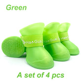 4Pc/Set Pet WaterProof Rainshoe Anti-slip Rubber Boots for Chihuahua Outdoor Footwear Socks Dog Ankle Boots Pet Accessories