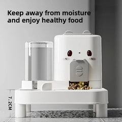 1-Pack Automatic Gravity-Fed Cat Water Dispenser & Feeder - Spill-Proof Large Capacity One-Piece Design,
