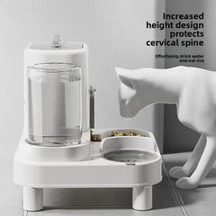 1-Pack Automatic Gravity-Fed Cat Water Dispenser & Feeder - Spill-Proof Large Capacity One-Piece Design,