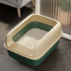 Small Size Anti-Splash Pet Sandbox-Kitty Litter Box Cats Toilet Tray Bedpan Essential Cleaning Supplies for Kittens & Small Cats