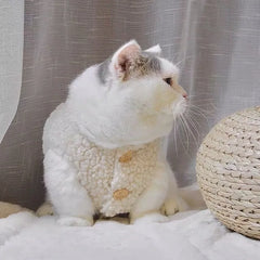 Cat clothes, warm lamb wool vest, autumn and winter teddy pomeranian pet winter clothes, cute korean clothes
