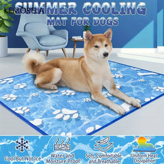KEMORELA Large Dog Cooling Pad Self-Cooling Ice Silk Washable Pet Mat Comfortable Cooling Pad for Dogs And Cats during Summer