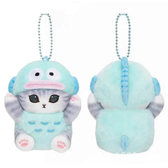 Hot Kawaii Plush Keychain Pendant Cartoon Mofusand Shark Cat Cross-Dressing Hello Kitty Kuromi Doll Stuff Backpack Decor Toys