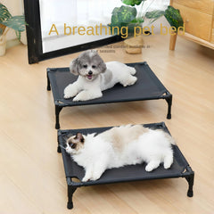 Pet Dog Cat Camping Bed Elevated Bed for Dogs Folding Puppy Camping Bed Cat House Portable Removable Washable Dog Hammock