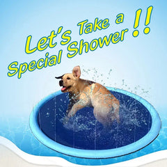170*170cm Pet Sprinkler Pad Play Cooling Mat Swimming Pool Inflatable Water Spray Pad Mat Tub Summer Cool Dog Bathtub for Dog