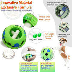 Benepaw Interactive Dog Toys Food Dispensing Treat Pet Giggle Ball Safe Dog Squeaky Puppy Puzzle Toy For Small Medium Large Dog