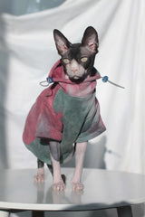 DUOMASUMI Sphynx Hairless Cat Clothes Devon Rex Clothing Autumn Winter Fleece-lined Warm Cats Jacket For Small Dog Cat Hoodie