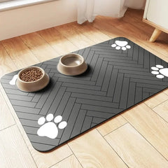 Pet Feeding Water Absorbing Bowl Pad with Waterproof Rubber Quick Drying Pad, Convenient and Practical Pet Supplies