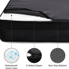Jumbo Large Orthopedic Dog Bed Memory Foam Pet Sofa Couch Waterproof Elevated Cushion Warm Puppy Bolster Couch Removable Cover