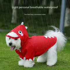 Cartoon Dog Raincoat Three Colors Waterproof And Durable Pet Universal Rainwear for Dogs Cute Design Weather Resistant