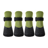 4pcs Pet Supplies Waterproof Pet Socks Shoes Breathable Anti-dirty Dog Shoes Non-slip Dog Paw Protector Outdoor