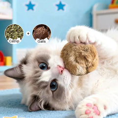 Cat toy rabbit fur ball real rabbit fur playful cat fur ball rich and pleasant pet scent sniffing cat rabbit fur ball toys