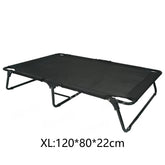 Solid Pattern Foldable Pet Camping Bed with Cooling Mat Elevated Off-The-Ground Outdoor Dog Bed Breathable for Winter Season